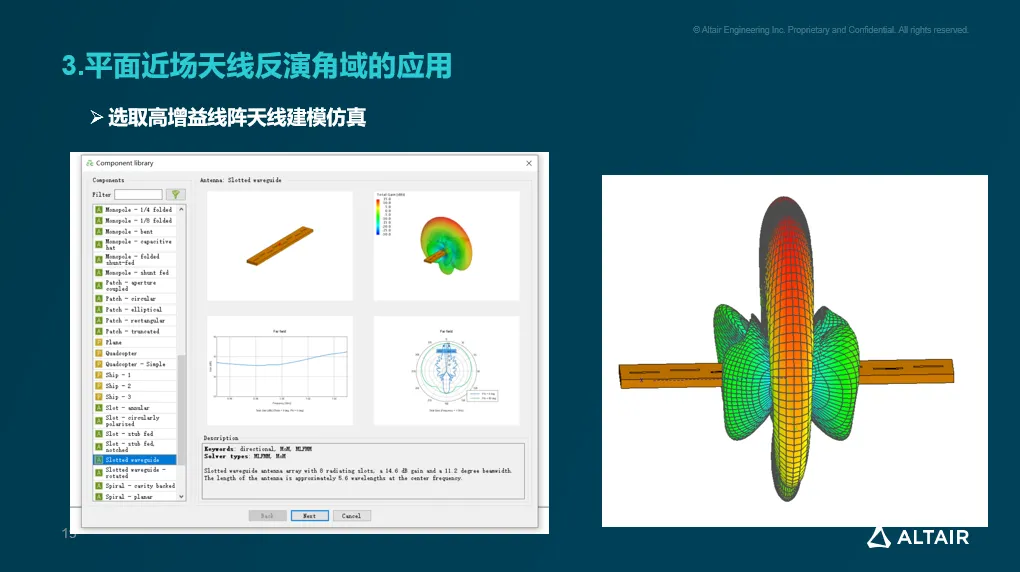 4.選取高增億線陣天線建模仿真