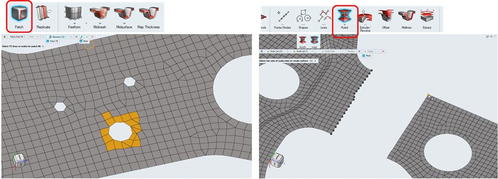 圖4 網格修補示意圖