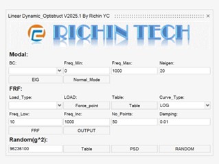 圖1. Linear Dynamic Optistruct