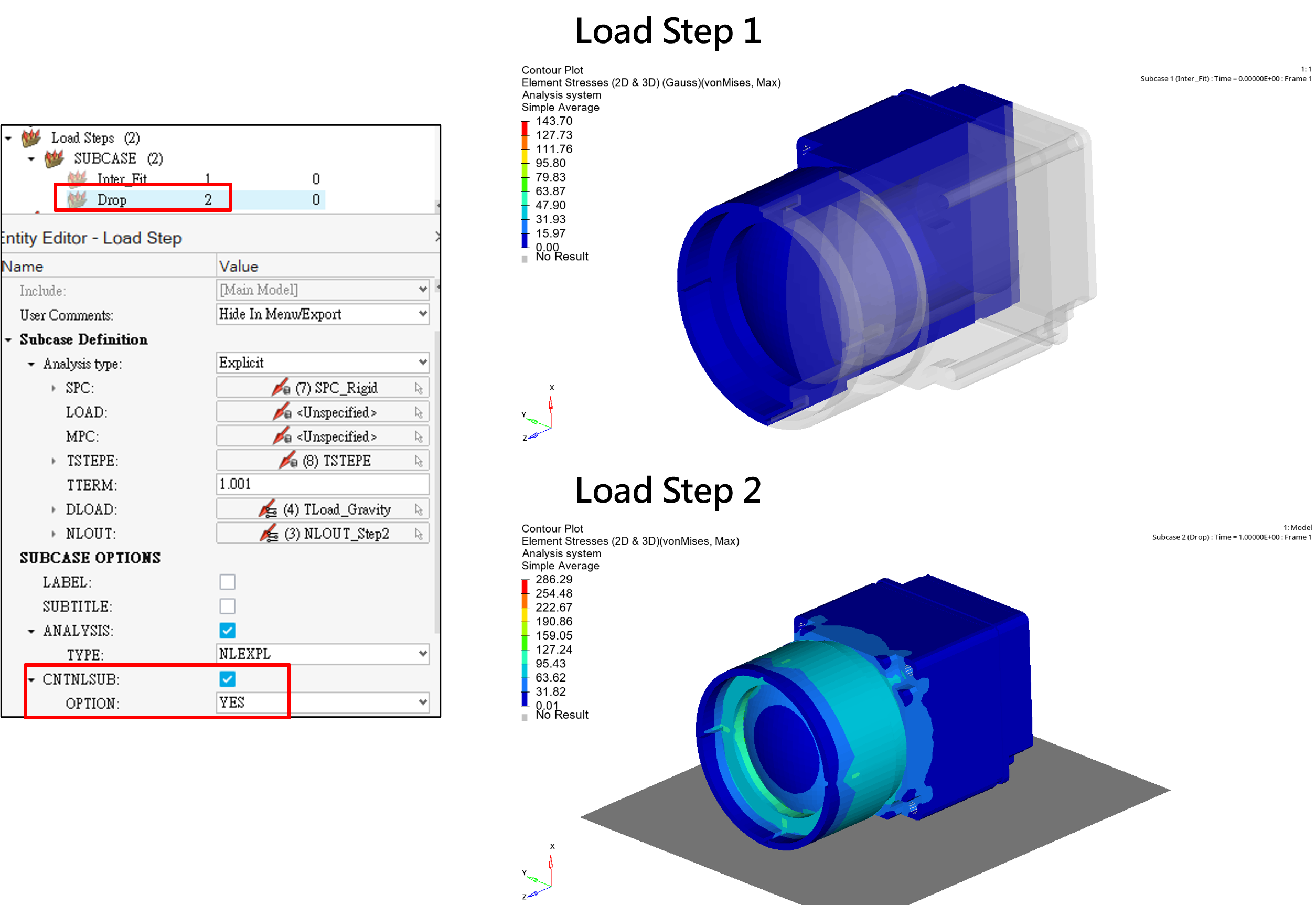 Figure 1. Sequential analysis using implicit and explicit solving